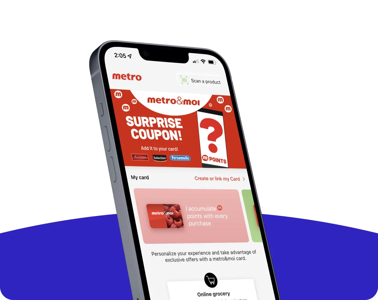Mobile screen: My Metro app home