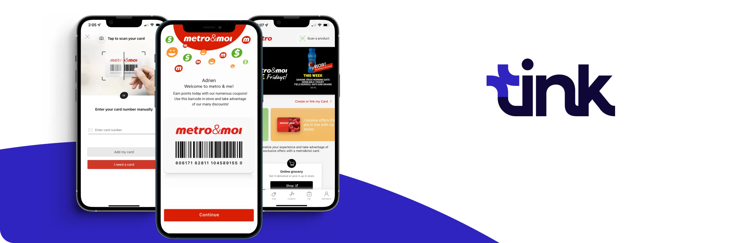 My Metro app: card scan, metro&moi card and home screen