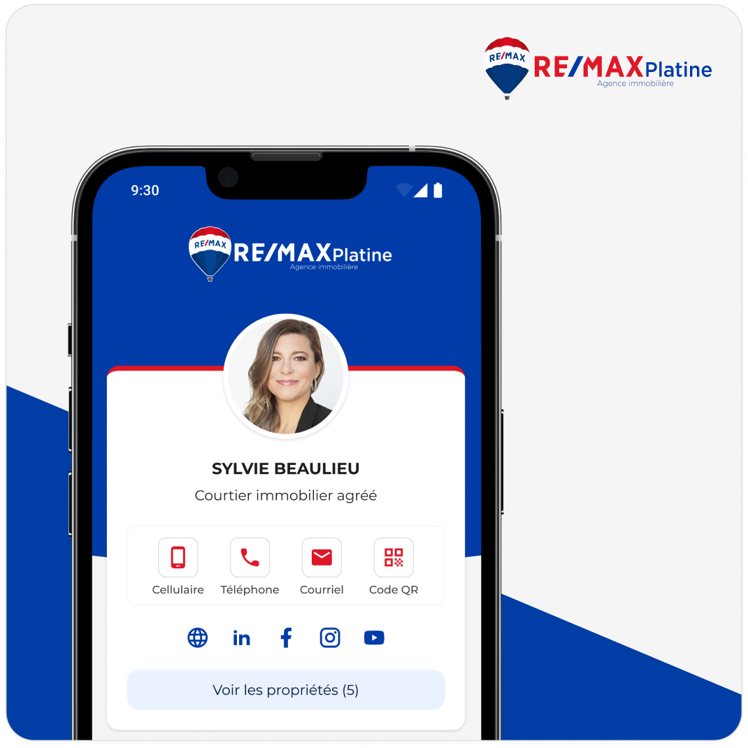 Application mobile RE/MAX Platine